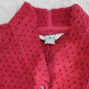 L.L. Bean Red Teddy Jacket Soft and Cozy